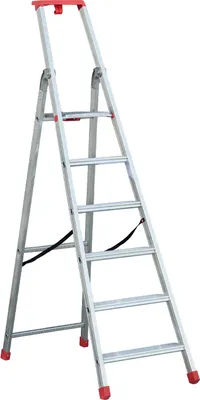 Produktbild von Stehleiter Eurostep Podestleiter PRO Mod. 870 in Alu - Stufenanzahl: 6, Arbeitshöhe: 3,16 m