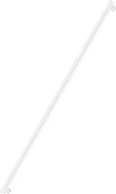 A single, long, thin, white LED light tube is shown diagonally against a white background.