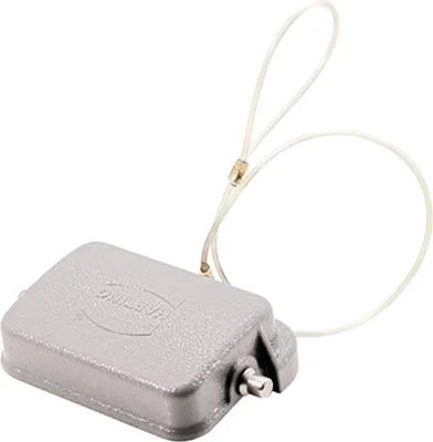 Produktbild von HARTING Schutzkappe 6B Metall für 1 Bügel am Unterteil Verliersicherung mit großer Schlaufe Temperaturbereich -40°C bis