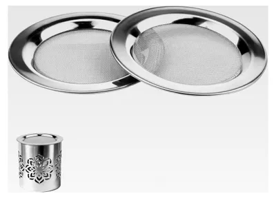 Produktbild von 2 Stück Räuchersieb Edelstahl Ø10 cm, Siebe für Duftlampen, hitzebeständiges und feinmaschiges Räuchersieb für Räucherstövchen und Ölbrenner