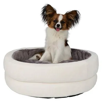 Produktbild von TRIXIE Levi, Kissen Tierbett, Drinnen, Hund, Cremefarben, Grau, Rund, Einfarbig