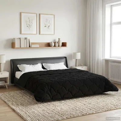 Produktbild von Winterbettdecke Gepolstert Schwarz 200 x 240 cm - Bettdecken DE1071