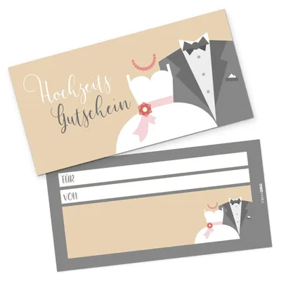 Produktbild von itenga Geschenkgutschein Hochzeit Gutschein zum Ausfüllen Karte
