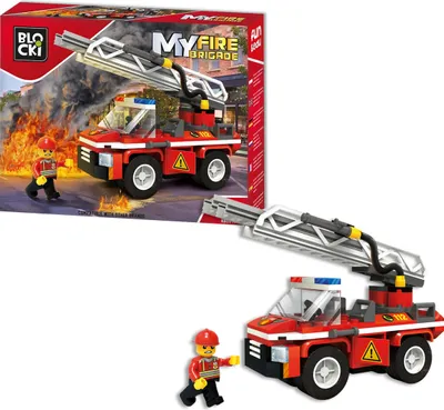 Produktbild von BLOCKI MyFirebrigade Feuerwehr Auto Einsatzwagen Bausatz Spielzeug