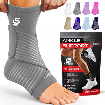 Image de Attelle de cheville avec sangle de compression réglable, taille unique, pour le soutien du pied