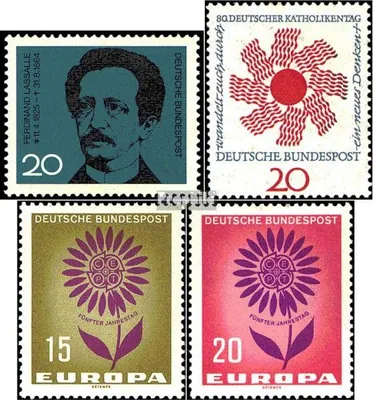 Produktbild von Briefmarken BRD (BR.Deutschland) 1964 Mi 443,444,445-446 (kompl.Ausg.) gestempelt 100.Todestag von Lasalle