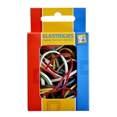Immagine prodotto di Elastici di gomma, vari colori, 25 mm di larghezza, peso: 50 grammi