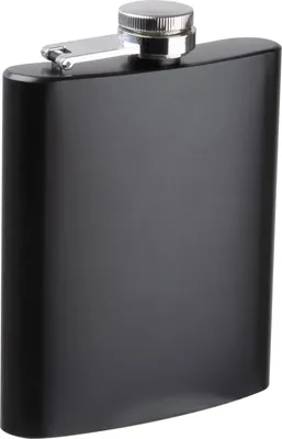 Produktbild von Flachmann / aus Edelstahl / 207ml / Farbe: schwarz