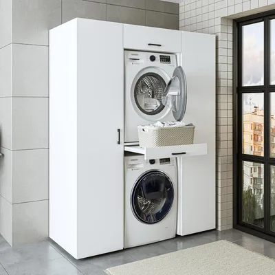 Obrázek produktu pro Skříňová sestava Roomart DUO-I, šířka 157 cm, bílá barva