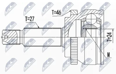 Produktbild von NTY NPZ-HY-557 Gelenksatz, Antriebswelle x