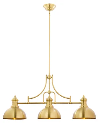 Productafbeelding van Hanglamp PLATINO, goudkleurig, 3xE27, 40W, metaal, afmetingen: 160x122,5x30,5 cm, IP20, Jupiter