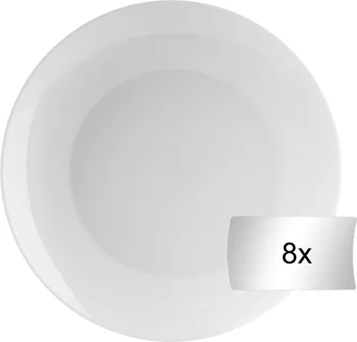 Produktbild von Speiseteller - Ø 27 cm - Weiß - Porzellan - 8er Set