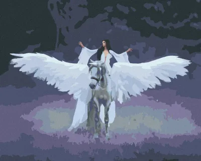 Immagine prodotto di Zuty - Dipingere con i numeri - ELFKA E IL UNICORNO, 40x50 cm, senza cornice e senza tela tesa