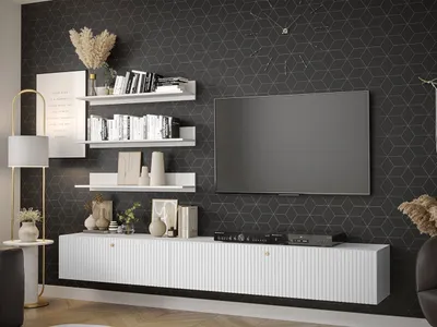 Obrázek produktu pro Závěsná stěna do obývacího pokoje LONZO 3 - bílá