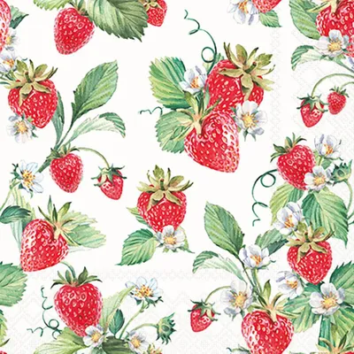 Produktbild von Servietten 25x25 cm - Garden strawberries