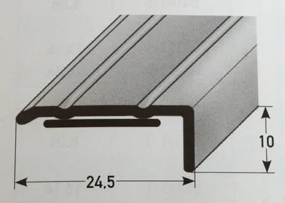 Produktbild von Winkelprofil 1 m sk 10x24,5mm Aluminium Bronze hell