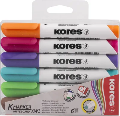 Obrázek produktu pro Kores značkovač na bílé tabule a flipcharty kulatý hrot/6 ks