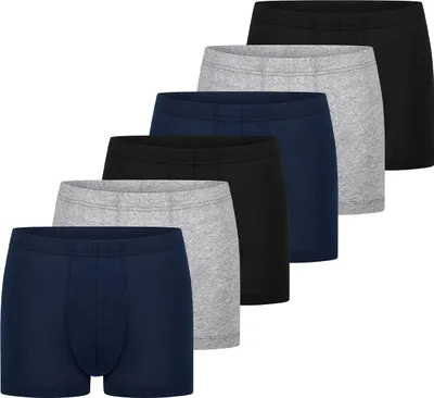 Produktbild von Schiesser 6er Pack - 95/5 Essentials - Organic Baumwolle Retro Short / Pant Mit softem, tonalem Komfortbund, Extra bequemer Beinausschnitt, Modische Ziernhähte