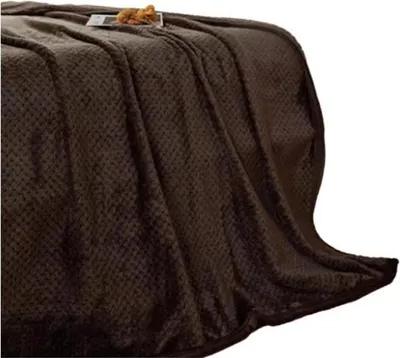 Obrázek produktu pro Příjemná deka z měkkého fleecu na pohovku, postel a cestování, ideální pro všechna roční období, kávově hnědá, 150 x 200 cm
