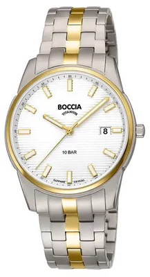 Produktbild von Boccia 3686-02 Herren-Armbanduhr Quarz Titan mit Saphirglas Bicolor