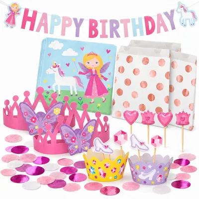 Produktbild von Prinzessin Party Deko Kindergeburtstag Partyset Geburtstag