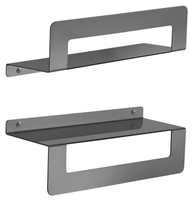 Imagen del producto de CLEO - Soporte para toallas (para montaje en pared), 300 mm, color gun metal