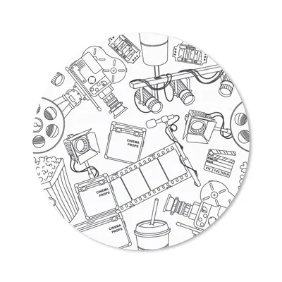 Produktbild von MuchoWow® Mauspad Mousepad Film - TV - Muster 20x20 cm - Mousepads - Maus Mat - Pad - Mausunterlage - Schreibtischmatte