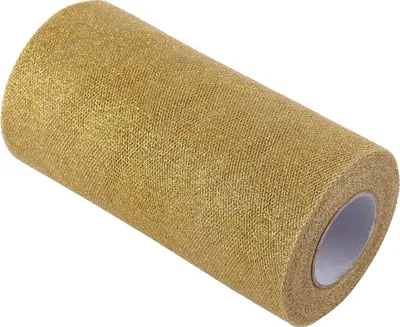 Produktbild von Glitzer-Tüll-Rollenspule, Stoff, Partyzubehör, Hochzeitsdekoration (Gold)