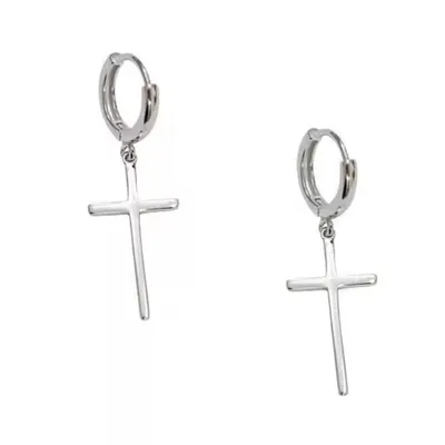 Produktbild von Ohrschmuck Ohrstecker Damenohrringe Creole Kreuzanhänger Kreuz