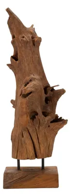 Immagine prodotto di Mauro Ferretti Scultura Akar in Teak Riciclato, 23x27x64 cm