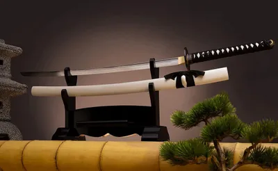 Image de Katana véritable sabre de samouraï en acier avec un fourreau et un support pour la décoration d'un collectionneur ou comme cadeau 1045 SW-9254