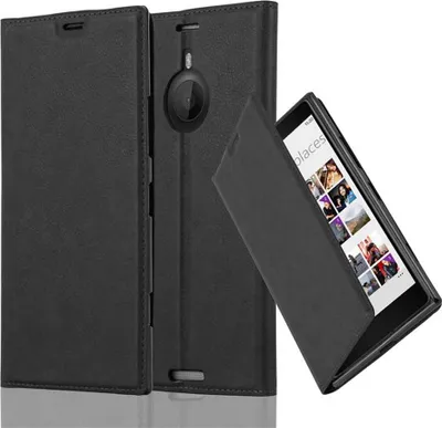 Obrázok produktu pre Cadorabo kryt pre Nokia Lumia 1520 ochranný kryt v čiernej farbe puzdro na mobilný telefón kryt magnetické zatváranie