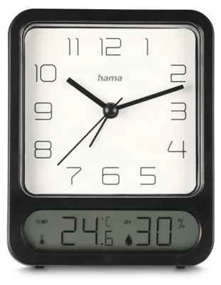 Obrázok produktu pre Hama Pag, Digitálny budík, Obdĺžnik, Čierna, Vnútorný, 12 h, -10 - 50 °C