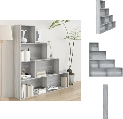 Obrázek produktu pro vidaXL Knihovna Grey Sonoma 155x24x160 cm - Knihovny a regály
