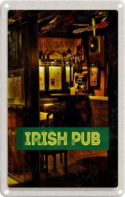 Produktbild von vianmo Blechschild 18x12 cm Irland Kneipe Irisches Pub Bier