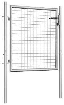 Produktbild von vidaXL Gartentor verzinkter Stahl 105x75 cm Silber