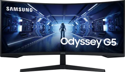 Produktbild von Samsung G55T, 86,4 cm (34"), 3440 x 1440 Pixel, UltraWide Quad HD, LED, 1 ms, Schwarz