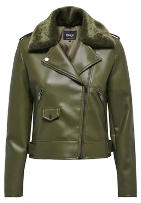 Productafbeelding van ONLY Damen ONLVILHELMA Imitatieleer bikerjas, bruin, maat M