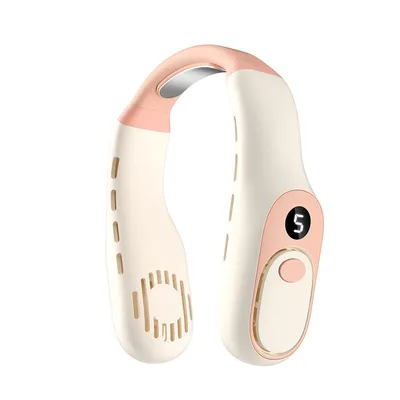 Imagen del producto de Ventilador mini USB portátil, recargable, multifuncional, digital, para deportes, color blanco