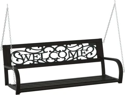 Image de Balançoire hollywoodienne 125 cm acier et plastique noir