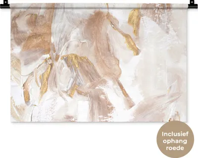 Produktbild von MuchoWow® Wandteppich Wandbehang Farbe - Weiß - Abstrakt 60x40 cm Tapisserie Dekoration Wandtuch - Wanddekorationen