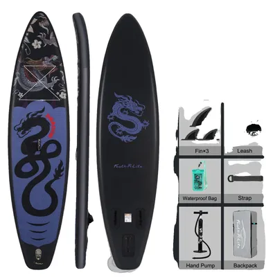 Image de Planche de surf gonflable, avec tous les accessoires, dimensions : 350 x 84 x 15 cm, modèle 17U