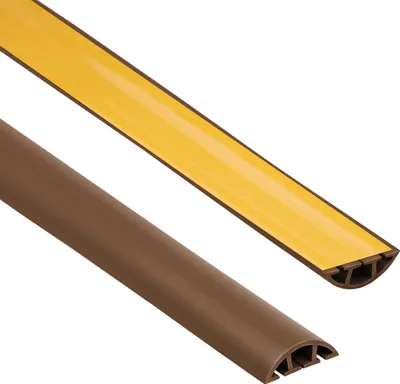 Produktbild von QUEST Selbstklebende 10x60mm, 2m PVC-Kabelkanäle halbrund, braun
