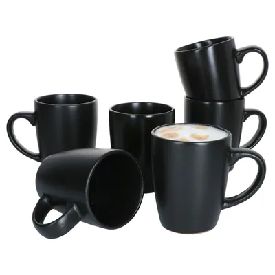 Produktbild von Kattegat Schale klein / groß Teller tief / flach Becher matt schwarz 6 Pers.