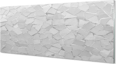 Produktbild von Glasbilder 125x50 Wandkunst grau Polygone