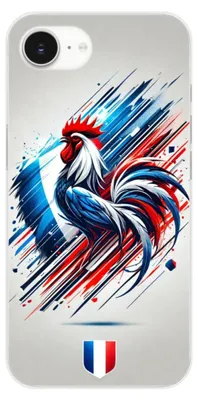 Image de 1001Coques - Coque silicone compatible avec Apple iPhone 16e iPhone 17e - Motif coq francais - Design original imprimé en France