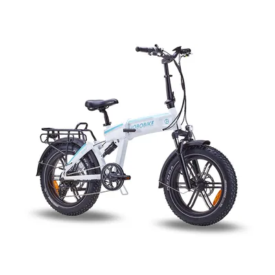 Obrázok produktu pre 20 palcový skladací elektrický bicykel e-Fatbike s plným odpružením s nosičom batožiny Pedelec SR46 od spoločnosti Letugo