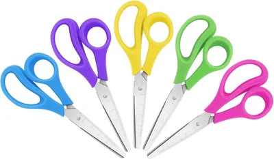 Produktbild von Kinderscheren mit weichen Komfortgriffen 12,7 cm stumpfe Spitze 5er Pack