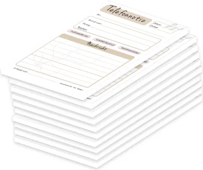 Produktbild von PRICARO Telefonnotizblock, A6, Blätter, 10 Stück