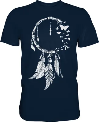 Produktbild von Traumfänger Schmetterlinge T-Shirt – Navy / XXL